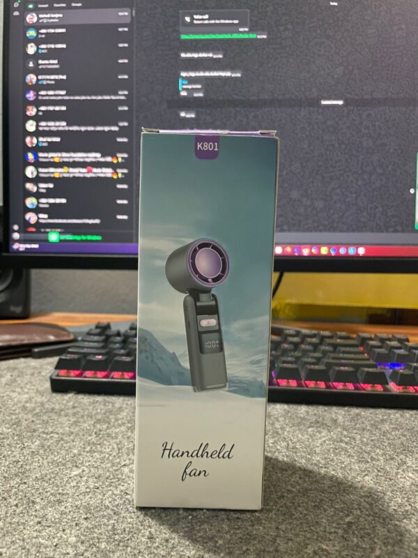 K801 Handheld Fan – 100-Speed Foldable Cooling Fan - Image 5
